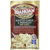 Idahoan Baby Reds Roasted Garlic & Parmesan Mashed Potatoes (3 Pack) 4.1 oz Bags