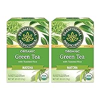 Organic Green Tea With Toasted Rice, Matcha (Pack of 2) 32 Tea Bags Total