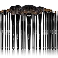 SHANY Makeup Brushes Studio Quality Total Pro Make up Brush Set with Leather Pouch- Foundation brush, Powder brush, Eyeshadow Brush, Concealer Brush, Liner Brush and more. 24 Count