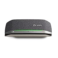 Poly - Sync 20 Bluetooth/USB-A Speakerphone - Personal Portable Speakerphone - Noise & Echo Reduction - Connect to Cell Phones via Bluetooth or Computers via USB-A Cable - Works with Teams, Zoom