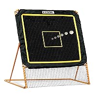 8'X6' Professional Folding Lacrosse Rebounder | LAX Throwback to Practice Your Passes and Catches,Orange
