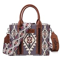 Wrangler Aztec Tote Bag for Women Boho Shoulder Purses and Handbags