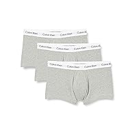 Calvin Klein Men's 3 Pack Low Rise Trunks, Grey, XS