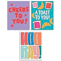 Hallmark Good Mail Congratulations Cards (3 Cards with Envelopes) for New Job, Promotion, Graduation