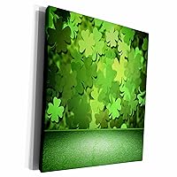 3dRose Green Floor With Four Leaf Clover Wall Room Effect - Museum Grade Canvas Wrap (cw_213890_1)