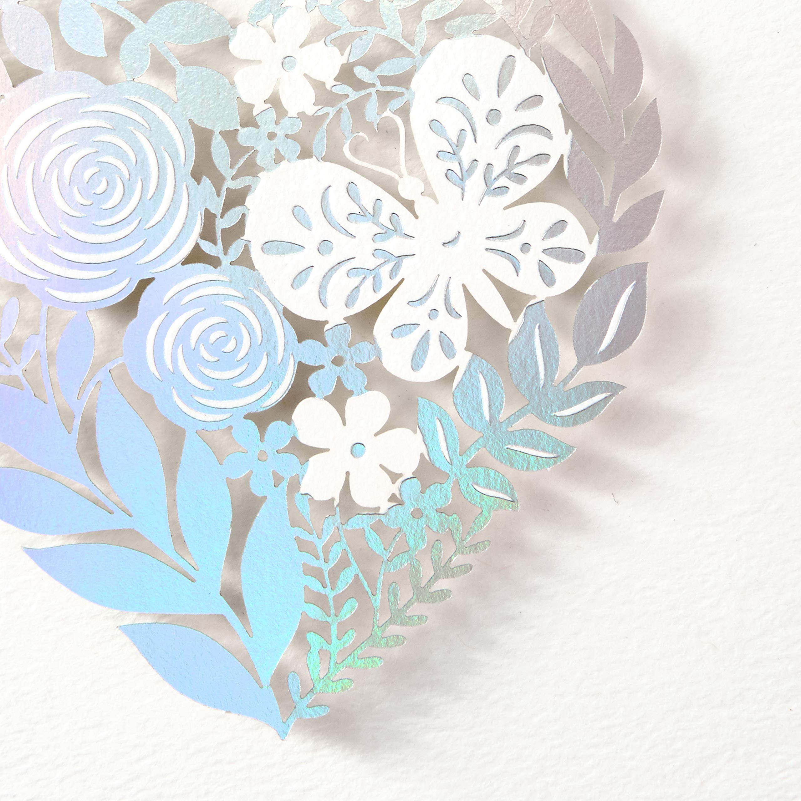 Hallmark Signature Blank Cards, Heart and Flowers (8 Cards with Envelopes)