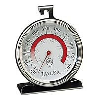 Taylor Precision Products Large Dial Thermometer, Silver