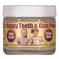 Organic Kid’s Tooth Powder - Happy Teeth & Gum Powder - Highly Effective: Help Reduce Plaque, Cavity Formation, Gum Recession, Bleeding, Receding Gums, gingivitis, Sensitivity & Inflammation