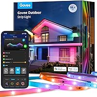 Govee Outdoor LED Strip Lights Waterproof, 98.4ft Smart Outdoor Lights Work with Alexa and Google Assistant, IP65 Waterproof, RGBIC Outdoor Lights for Eave, Party Decorations