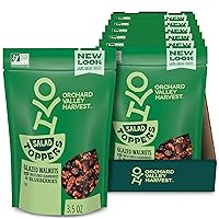 Orchard Valley Harvest Salad Toppers Glazed Walnuts, 3.5 oz (Pack of 6) with Sweetened Cranberries & Blueberries,Made With Real Fruit, Non-GMO, No Artificial Colors, Flavors Or Preservatives, Gluten Free