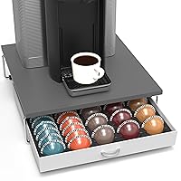 DecoBrothers Supreme Vertuoline Drawer, Holds with 30 Big or 60 Small Vertuoline Pods, Grey