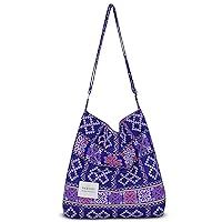YOUR COZY Women's Retro Large Size Cotton Shoulder Bag Hobo Crossbody Handbag Casual Tote For Shopping and Travel
