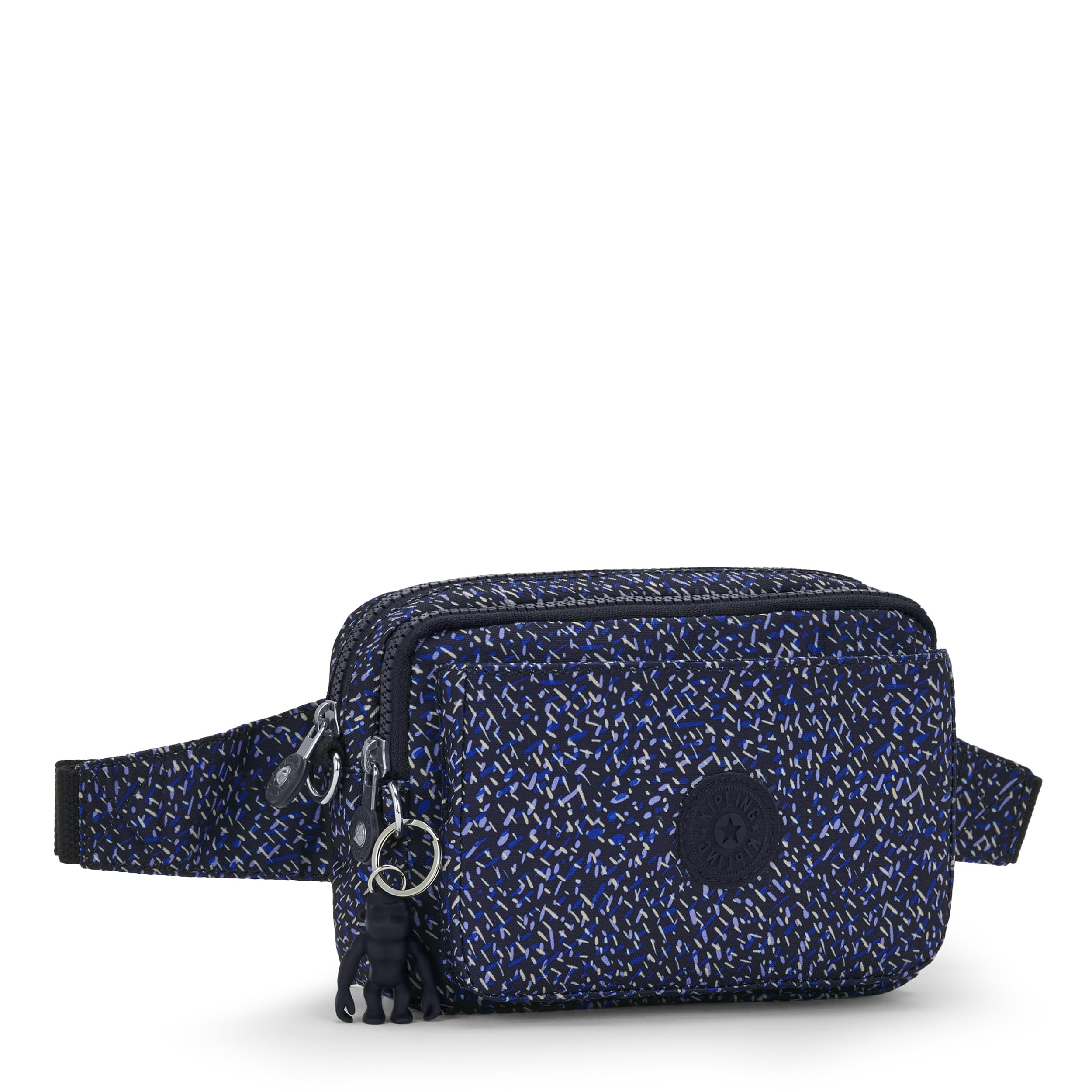 Kipling Women’s Abanu Crossbody Bag, Lightweight, Adjustable Nylon Waist Pack with Multi-Compartment Zip Pockets, Cosmic Navy