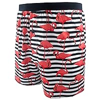 Men's Soft Stretchy Relaxed Fit Patterned Cotton Jersey Knit Sleep Pajama Shorts