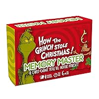 AQUARIUS How The Grinch Stole Christmas Memory Master Card Game - Fun Family Party Game for Kids, Teens & Adults - Entertaining Family Game Night Gift - Officially Licensed Merchandise - Ages 6+