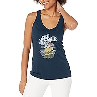 Fifth Sun Women's Summer Sun Bummin Hula Minion Graphic Racerback Tank Top