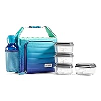 Fit & Fresh Insulated Lunch Box For Kids Boys & Girls, Lunch Bag For Kids With Matching Lunch Container And Ice Pack, School Lunch Box