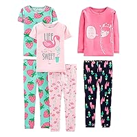 Simple Joys by Carter's Girls' 6-Piece Snug Fit Cotton Pajama Set
