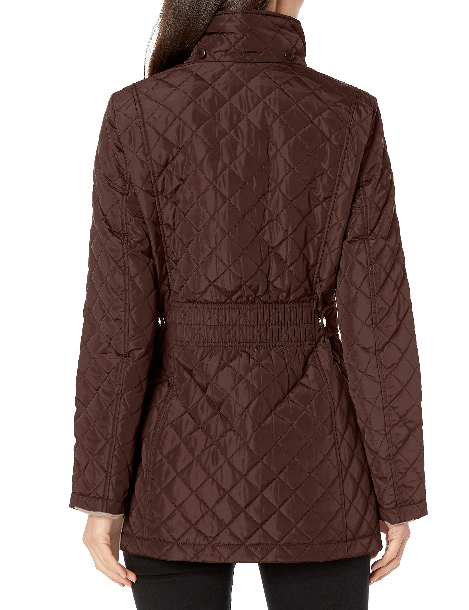 Calvin Klein Women's Mid-Weight Diamond Quilted Jacket (Standard and Plus)