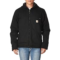 Carhartt Men's Relaxed Fit Washed Duck Sherpa-Lined Jacket