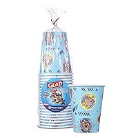 Glad for Kids Paw Patrol Paper Cups Disposable Paper Cups with Paw Patrol Design for Kids Heavy Duty Disposable Paper Cups for Everyday Use and All Occasions 9 Ounces, Blue, 20 Count