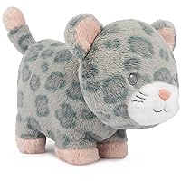 GUND Baby Safari Friends Collection Plush Leopard with Chime, Sensory Toy Stuffed Animal for Babies and Newborns, Gray/Pink,