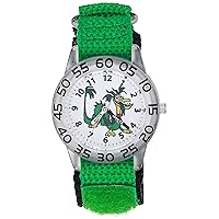 Disney Boys' Onward Analog Quartz Watch with Nylon Strap, Green, 16 (Model: WDS000885)