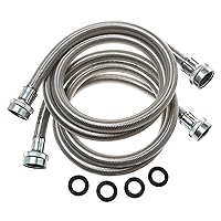 General Electric PM14X10005 Stainless Steel Washing Machine Hoses, 4-Foot (2-pack)