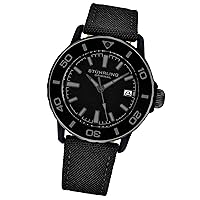 Stuhrling Original Men's Voyager Watch Nylon Strap Water Resistant Quartz 44mm