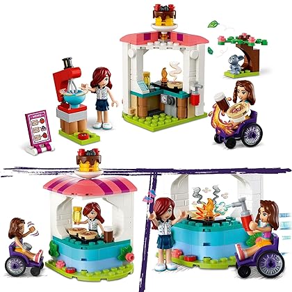 LEGO Friends Pancake Shop 41753 Building Toy Set, Pretend Creative Fun for Boys and Girls Ages 6+, with 2 Mini-Dolls and Accessories, Inspire Imaginative Role Play