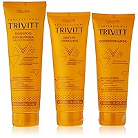 3 Piece Hair Care Kit with Shampoo 280ml, Conditioner 250ml and Leave-In Moisturizing Cream 250ml for Colored and Chemically Treated Hair with Natural Oils - Professional Trivitt by Itallian Hairtech