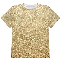 Faux Gold Glitter All Over Youth T Shirt