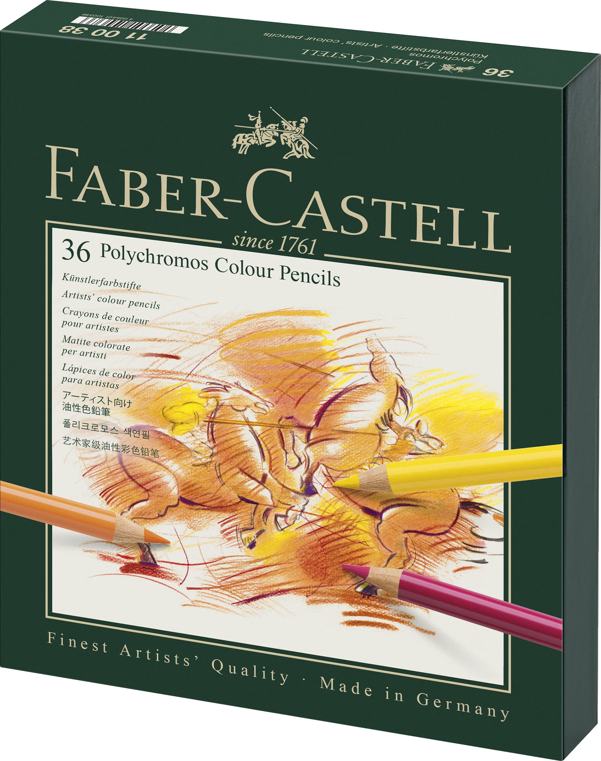 Faber-Castell Polychromos Colored Pencil Studio Box, Set of 36, Lightfast  Colors 