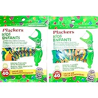 Plackers Kids Mixed Berry Dental Flossers Two 40 Count Packs