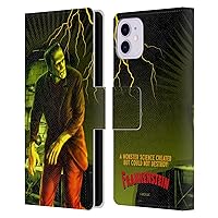 Head Case Designs Officially Licensed Universal Monsters Yellow Frankenstein Leather Book Wallet Case Cover Compatible with Apple iPhone 11