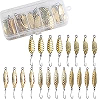 Goture Fishing Lures Fishing Spoons,Hard Lures Saltwater Spoon Lures  Casting Spoon/Ice Fishing Jigs for Trout Bass Pike Walleye Crappie Bluegill  1/10oz 1/8oz 1/…