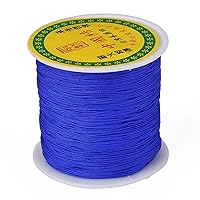150 Yards 0.5mm Braided Nylon Crafting Thread Chinese Knotting Beading String Macrame Cord Rope for Necklace Bracelet Jewelry Craft Making, Blue