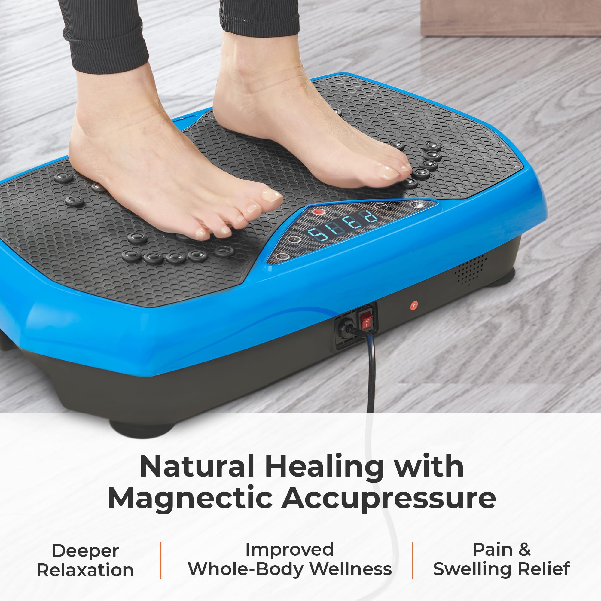 Lifepro Acupressure Vibration Plate Platform Exercise Machine, Burn More Calories & Alleviate Back & Joint Pain at Home with a Whole Body Vibration Plate Exercise Machine Lymphatic Drainage Stimulator