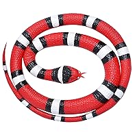 Wild Republic Scarlet Snake, Rubber Snake Toy, Gifts for Kids, Educational Toys, 46