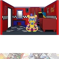 Glamrock Freddy with Dressing Room: Snaps! Vinyl Figurine Bundle with 1 F N A F Theme Compatible Trading Card (70821)