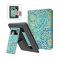 Ayotu Stand Case for Kindle Paperwhite, Premium PU Leather Cover with Hand Strap, Supports Auto Wake/Sleep, Only for 6.8 inch Kindle Paperwhite 11th Gen 2021 and Signature Edition, Mandala Totem