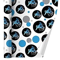 GRAPHICS & MORE Snowboarder on Black Gift Wrap Wrapping Paper Roll
