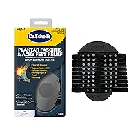 Dr. Scholl's® Plantar Fasciitis & Achy Feet Relief Arch Support Sleeve, Cushioned Arch Support, Compression Band, Foam Pad Insert, Non Slip Sole, All-Day Wear Morning to Night, Unisex 1 Pair