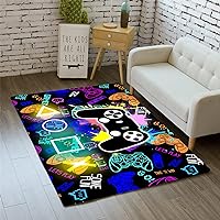  MELONE Large Gamer Rug Area Rugs Game Printed Carpets for Game  Room Decor Gamer Boys Bedroom Decor 3D Printed Player Home Decor Non-Slip  Crystal Floor Mat,Video Game Rug Retro Gamepad(19.7x31.5) 