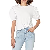 French Connection Womens Perinne Linen Cropped T-Shirt