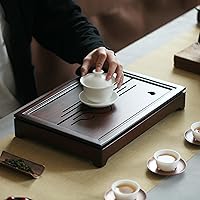 Bamboo Tea Tray,Chinese Kungfu Tea Serving Tray,Vintage Tea Set,Tea Tray Gongfu,Water Storage Bamboo Tea Table（Small）