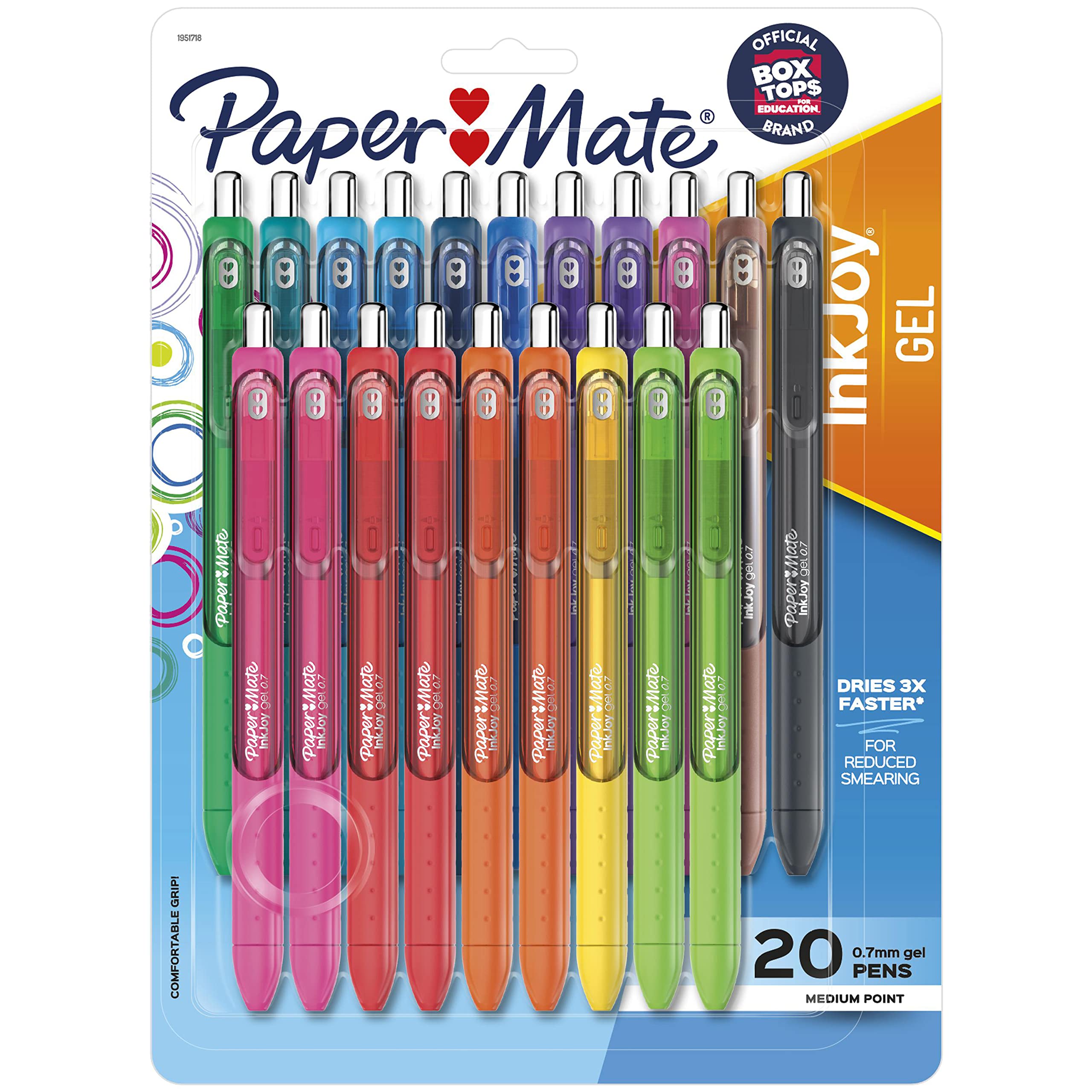 Paper Mate 1985481 Medium Point InkJoy Gel Pen - Assorted Colours (Pack of 14)