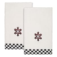 Avanti Linens - Fingertip Towels, Soft & Absorbent Cotton Towels, Set of 2 (Tis The Season)