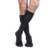 Sigvaris Women’s Essential Cotton 230 Closed Toe Calf-High Socks w/Grip Top 30-40mmHg