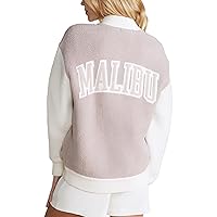 Barefoot Dreams Women's CozyChic Malibu Varsity Jacket